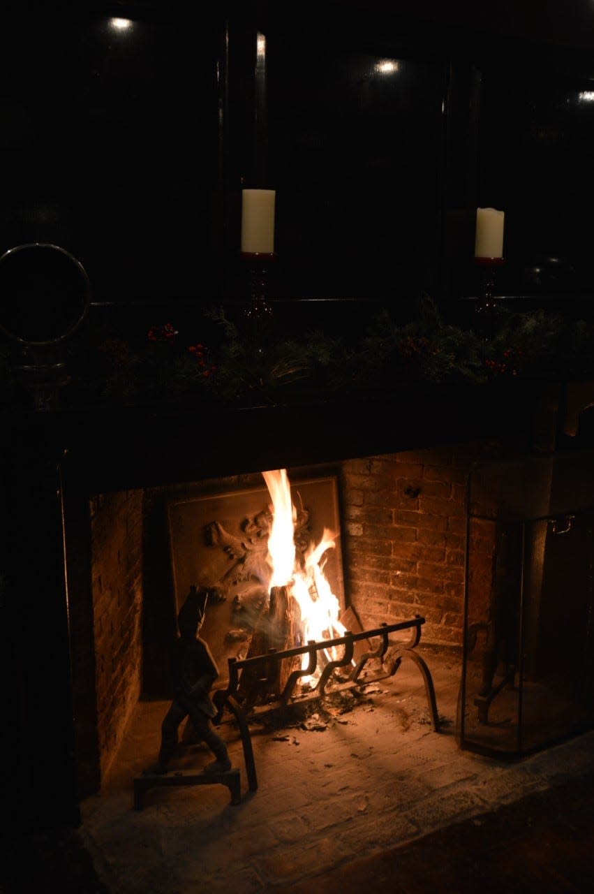 The Red Lion Tavern has five fireplaces scattered throughout its dining rooms and bar.