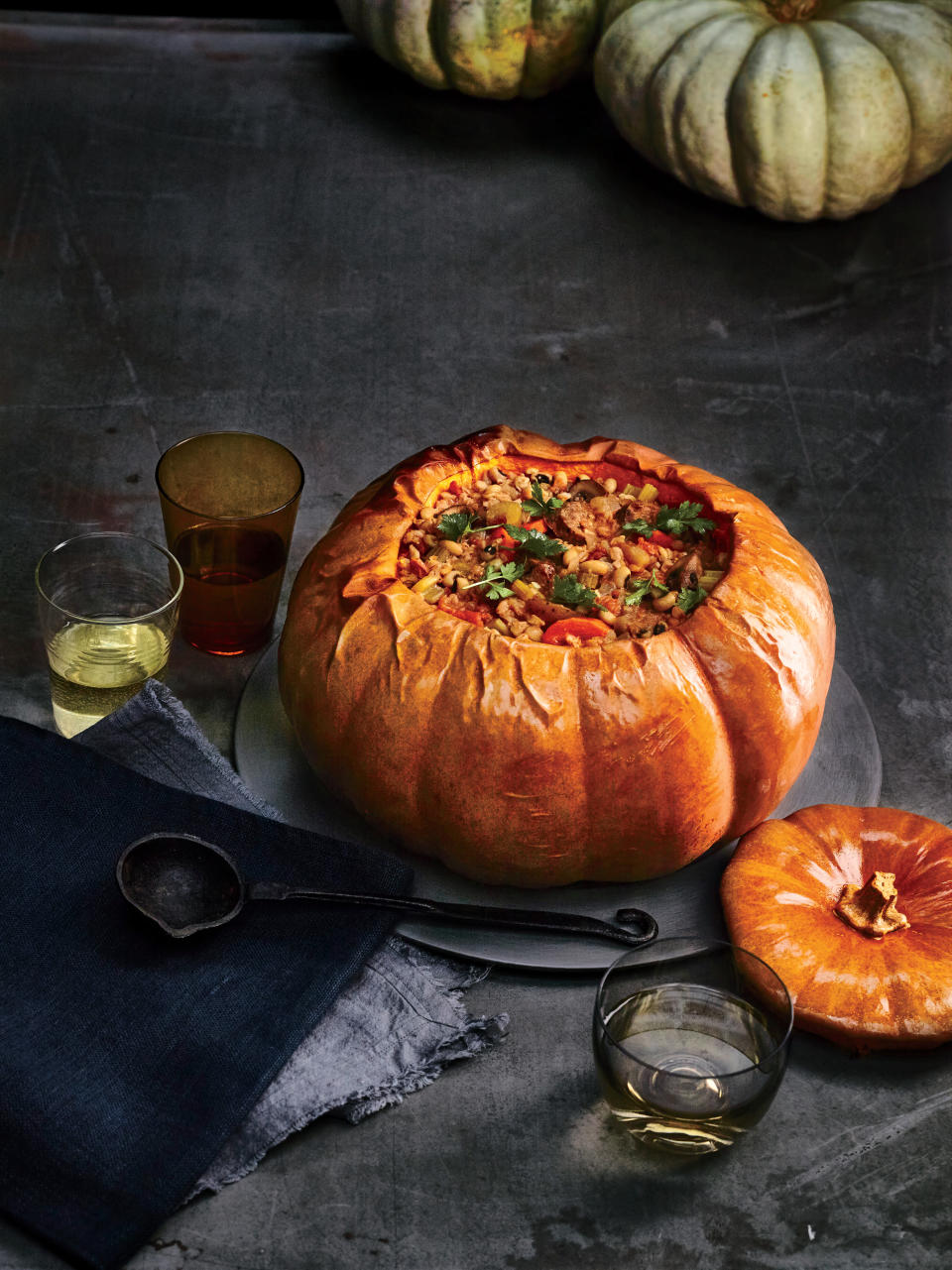 Whole Stuffed Roasted Pumpkin