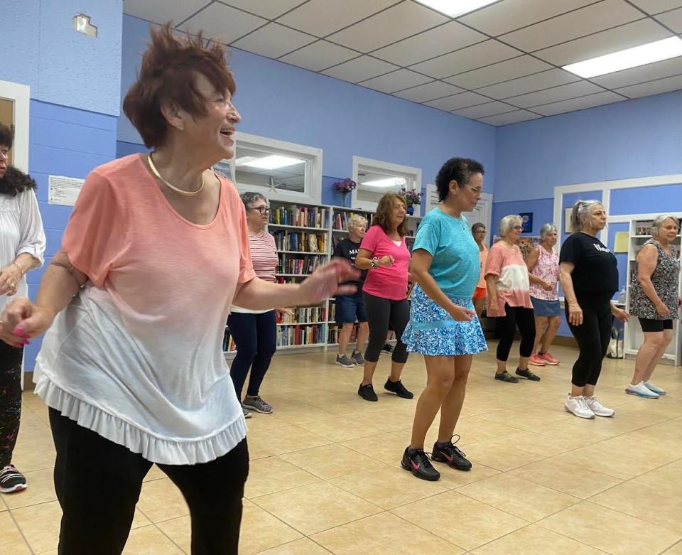 Tuesday's Shake it Up class at the York Center for Active Living, where the class of ages over 60 practice their dancing to stay active and build community.