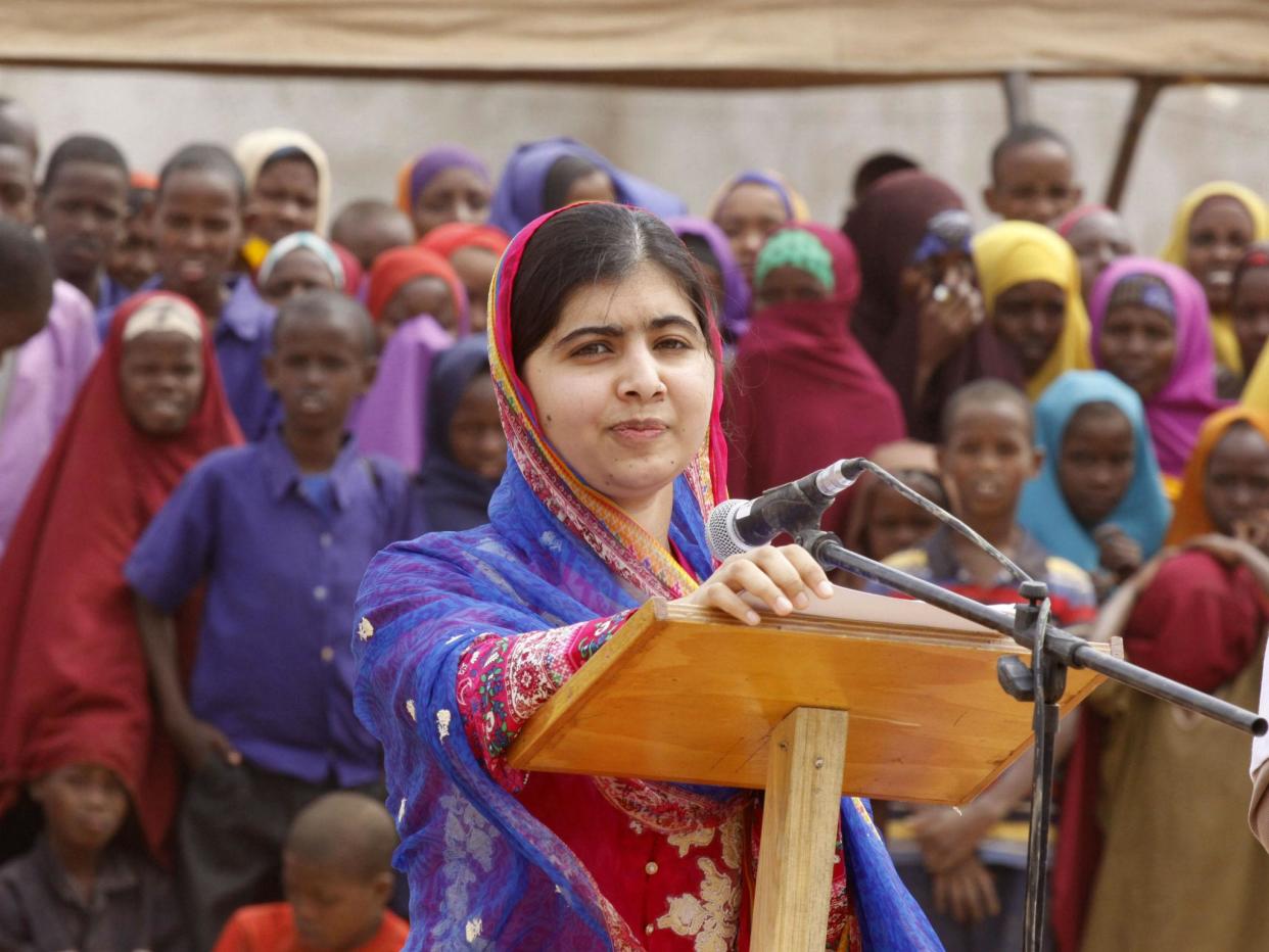 Ms Yousafzai was shot at pointblank range by a gunman in Pakistan in 2012 after speaking out to defend the right of girls to attend school