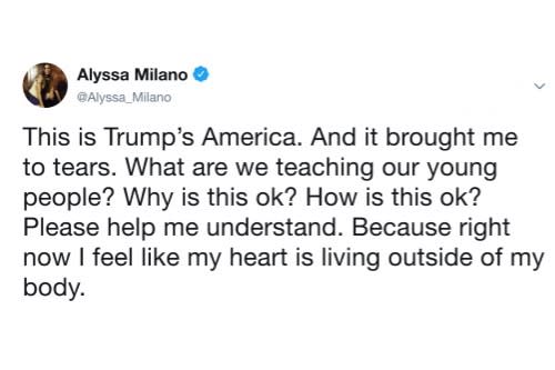 Alyssa Milano Twitter Native American Rally