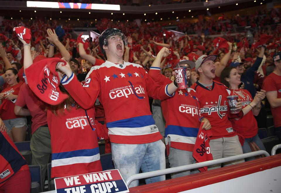 Capitals fans can pour their own beers. (AP Photo)