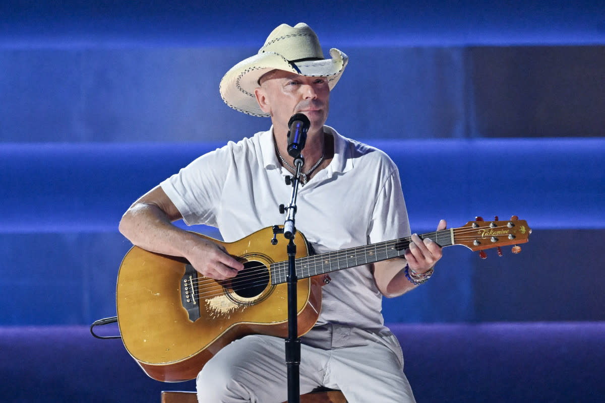 Kenny Chesney performs onstage during the 57th Annual CMA Awards at Bridgestone Arena on Nov. 8, 2023, in Nashville, Tenn.<p>Astrida Valigorsky/Getty Images</p>
