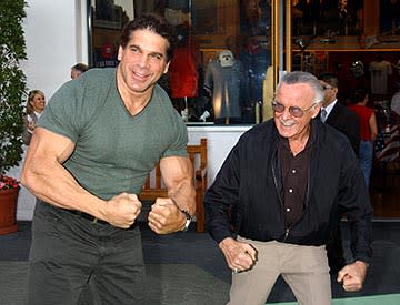 Lou Ferrigno and Stan Lee at the LA premiere of Universal's The Hulk