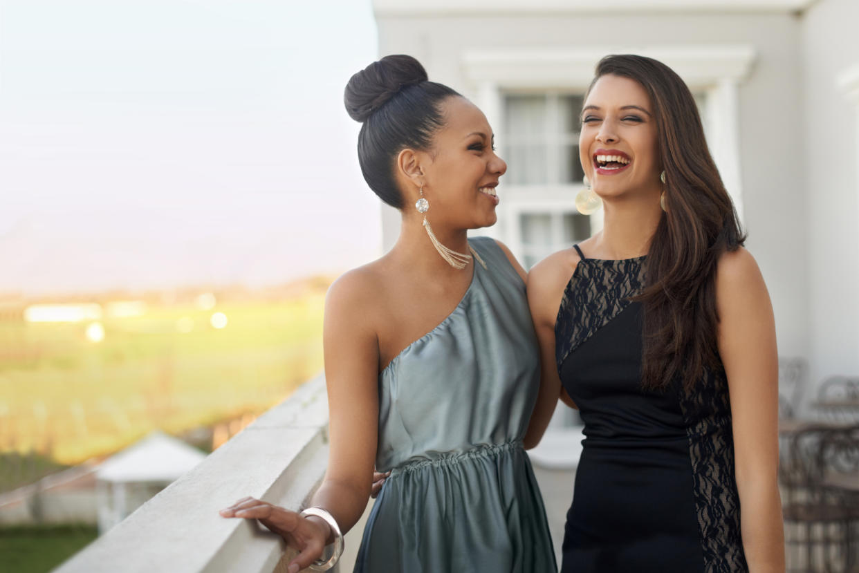 A school has nominated two female students, depicted here by models, as "homecoming royalty". [Photo: Getty]