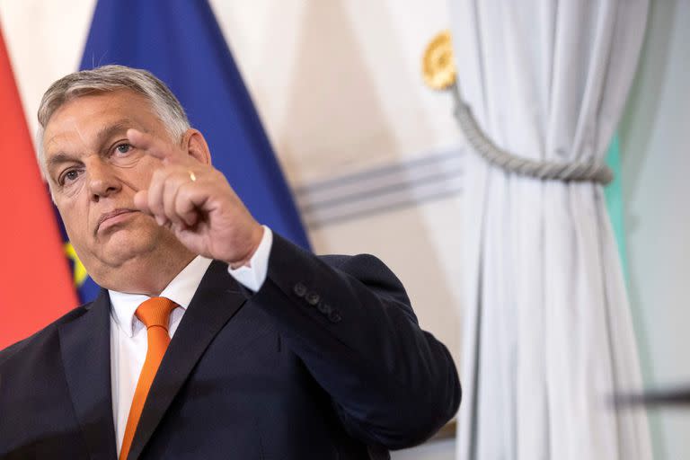 Viktor Orban, premier húngaro, durante su conferencia de prensa en Austria