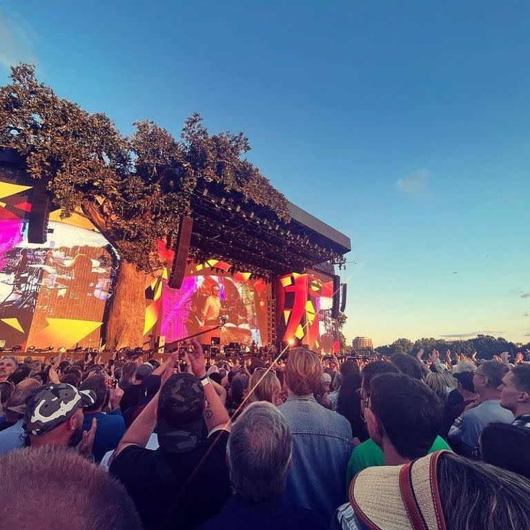 Una postal desde el público de los Rolling Stones en Hyde Park (Foto: Instagram @therollingstones)