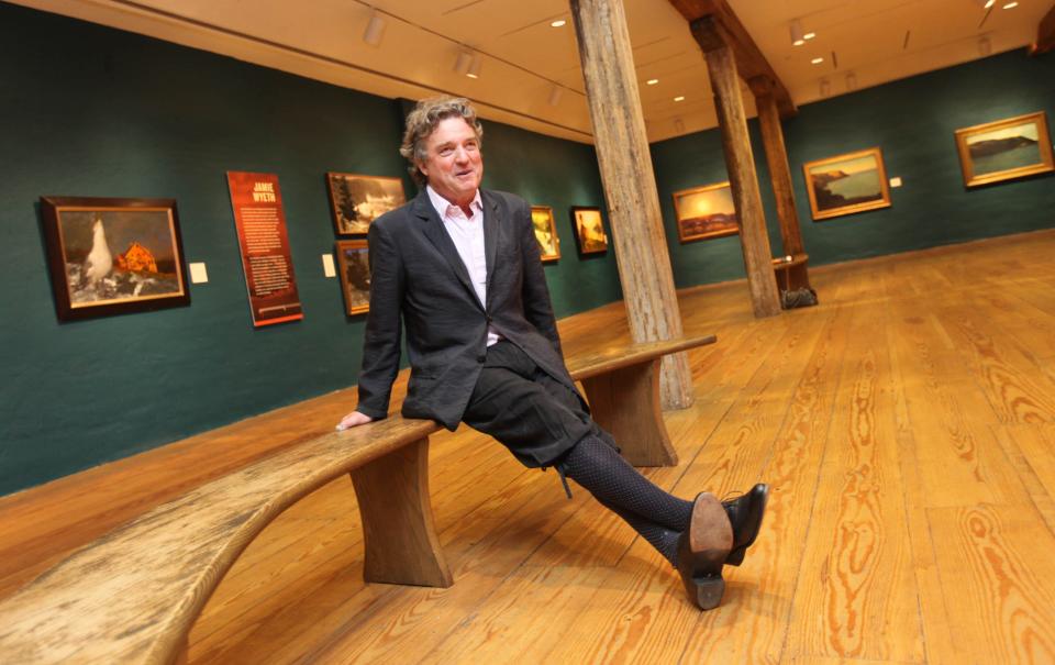 A June 17, 2013, portrait of Jamie Wyeth at the Jamie Wyeth, Rockwell Kent and Monhegan exhibit at the Brandywine River Museum,