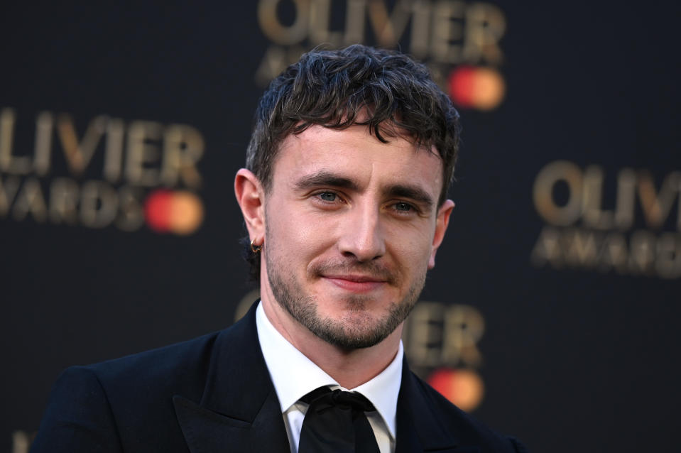 LONDON, ENGLAND - APRIL 02: Paul Mescal attending The Olivier Awards 2023 at the Royal Albert Hall on April 02, 2023 in London, England. (Photo by Stuart C. Wilson/Getty Images)