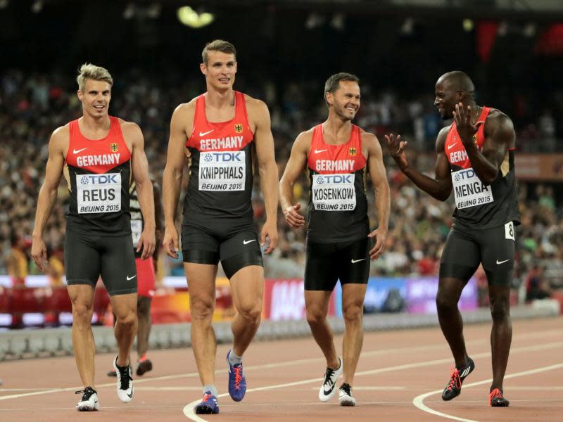 Julian Reus (l-r), Sven Knipphals, Alexander Kosenkow und Aleixo-Platini Menga haben alles herausgeholt und Rang geschafft. Foto: Michael Kappeler