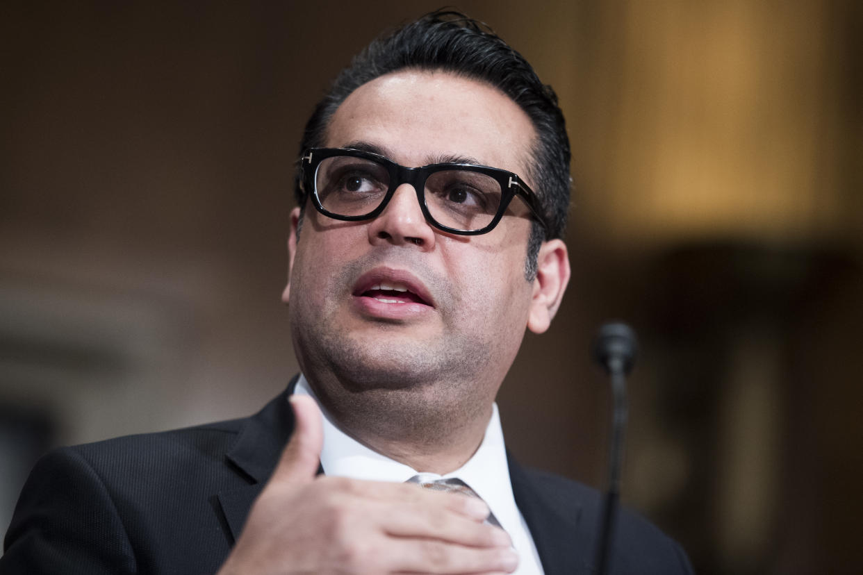 Dr. Saad Omer, professor of epidemiology and pediatrics at Emory University, testifies during a Senate Committee on Health, Education, Labor and Pensions committee  hearing in Dirksen Building titled "Vaccines Save Lives: What Is Driving Preventable Disease Outbreaks?" on Tuesday, March 5, 2019. (Tom Williams/CQ Roll Call via Getty Images)