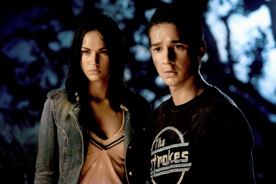 Megan Fox and Shia LaBeouf in the first Transformers. (Alamy)