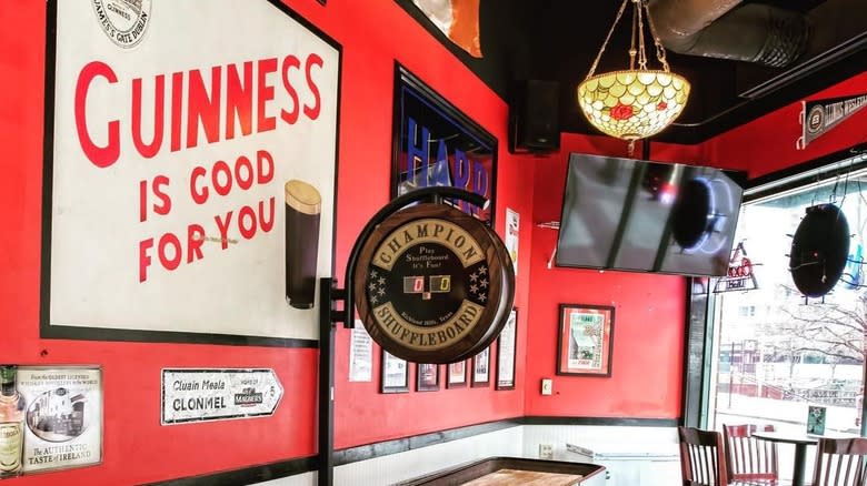 Bar with Guinness sign
