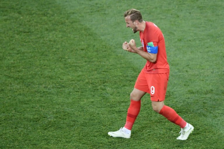 Captain fantastic: Harry Kane scored twice to give England a winning World Cup start