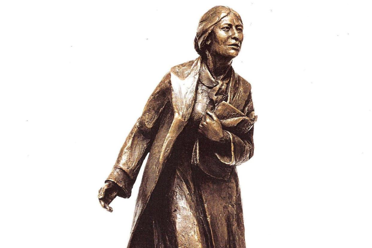 Suffragette: a bronze maquette of the Sylvia Pankhurst statue: Islington Council