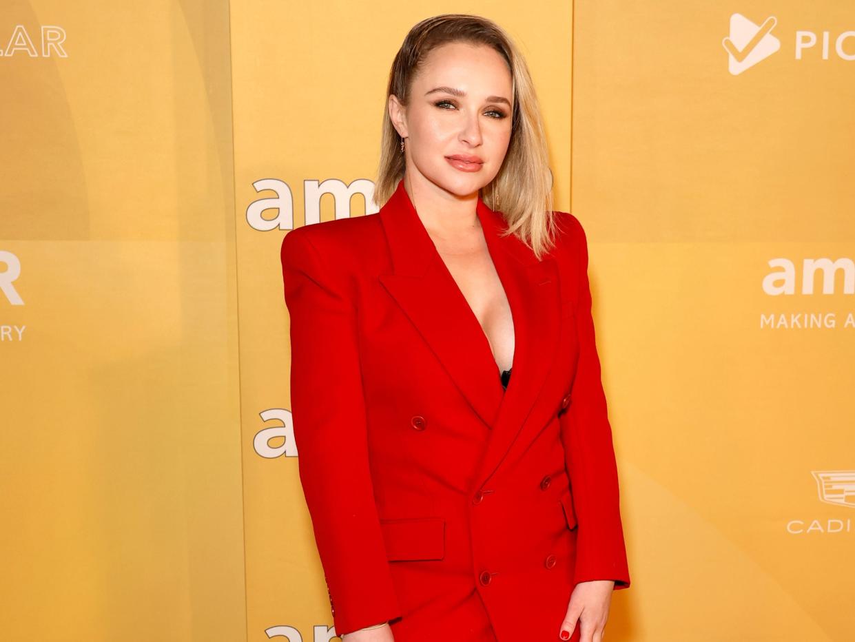 Hayden Panettiere wearing red