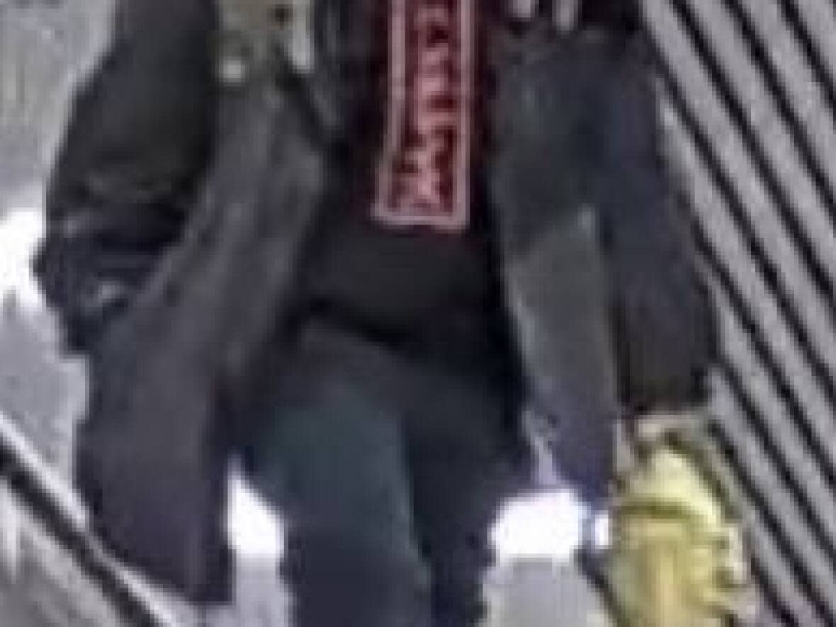 This man is suspected in the stabbing of a 16-year-old boy on a TTC bus on Wednesday.  (Submitted by Toronto Police Service - image credit)