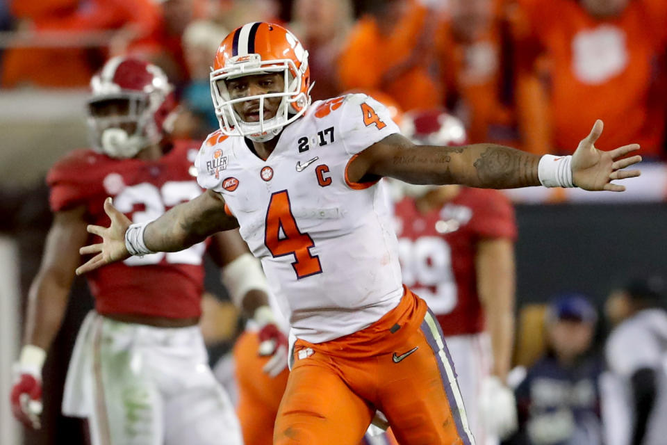 The NFL view of Clemson QB Deshaun Watson is stronger after the scouting combine. (Getty Images)