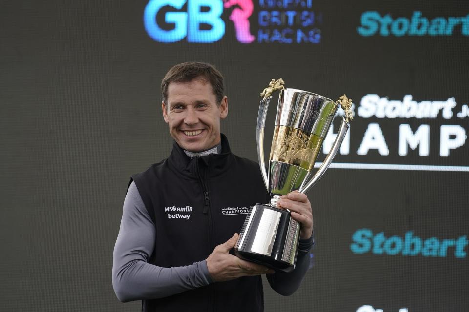 Johnson has been champion jockey for the last four seasons, but has a fight on his hands to retain his crown (Getty Images)