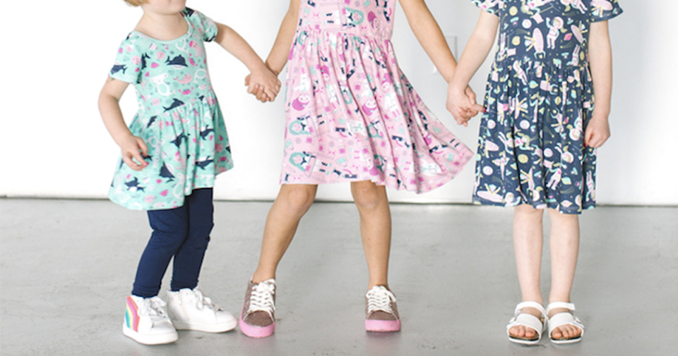 The brand, Annie The Brave, was inspired by the founder Chelsea Coulston's 6-year-old daughter who dreams of "being a scientist who studies fashion" and wanted a dress that would reflect that.