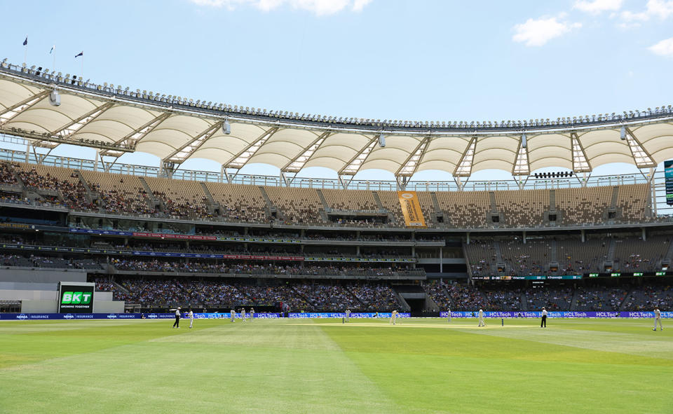 The opening day of the first Test between Australia and Pakistan in Perth.