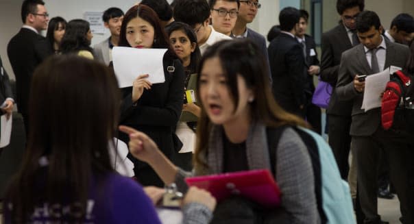 Jobseekers Attend An NYU Engineering and Technology Career Fair As Jobless Claims In U.S. Increased