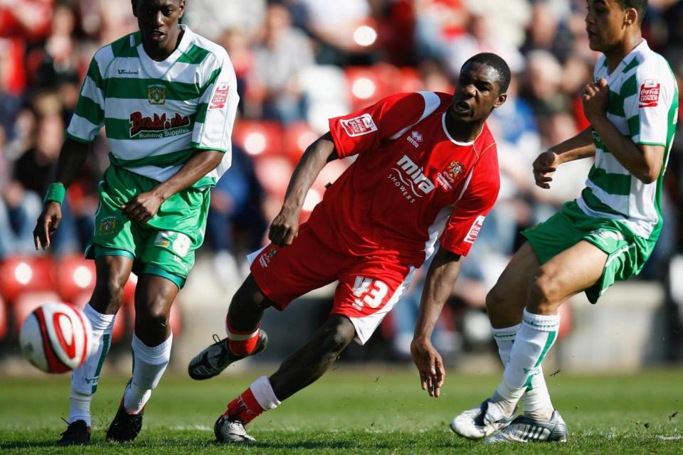 Michail Antonio while on loan at Cheltenham Town (Getty Images)