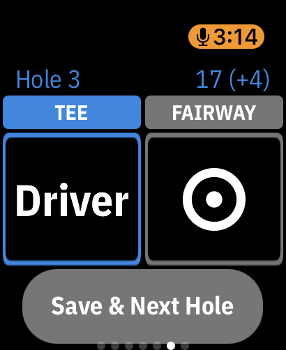 Screenshots of Golfshop app