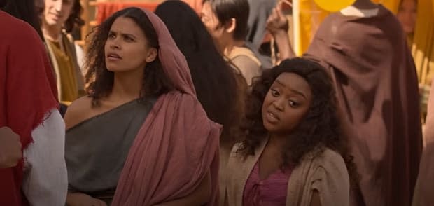 Zazie Beetz, left, and Quinta Brunson, right, in "History of the World Part II"<p>Hulu</p>