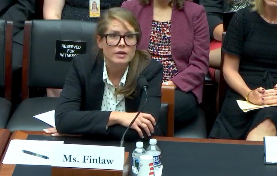 Kelly Finlaw testifying to Congress. (Photo: SPAN)