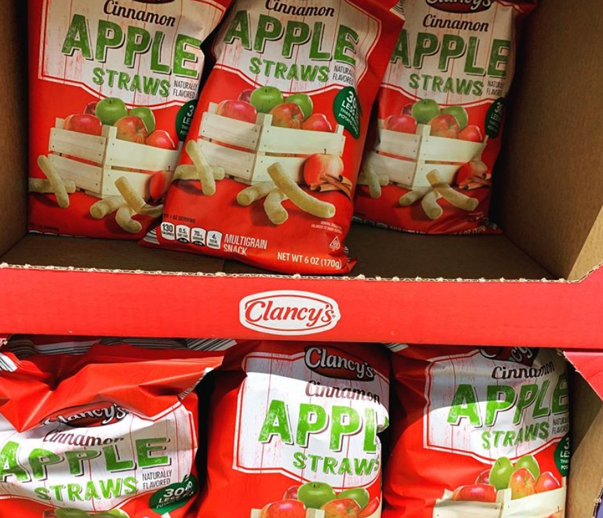 <p>Clancy's gives the crispy goodness of chips a sweet twist in the form of these Cinnamon Apple Straws. You get the taste of apple pie with a satisfying crunch—this <a href="https://www.instagram.com/aldiforpresident/" rel="nofollow noopener" target="_blank" data-ylk="slk:snack;elm:context_link;itc:0;sec:content-canvas" class="link ">snack</a> is one that the whole family will really fall for. Plus, you can get a big ol' bag for <a href="https://www.instagram.com/p/B_dq_dNhvId/" rel="nofollow noopener" target="_blank" data-ylk="slk:just $2.19;elm:context_link;itc:0;sec:content-canvas" class="link ">just $2.19</a>.</p>