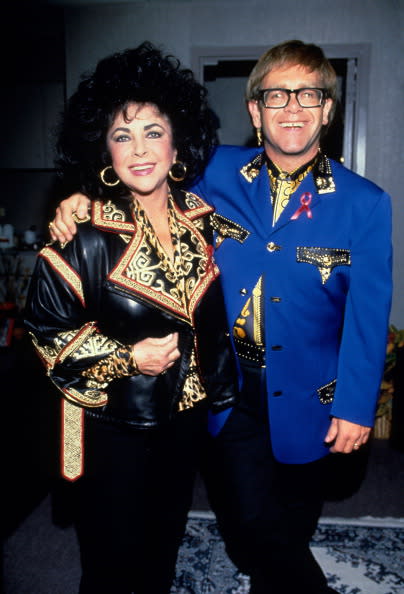 Elizabeth Taylor and Elton John