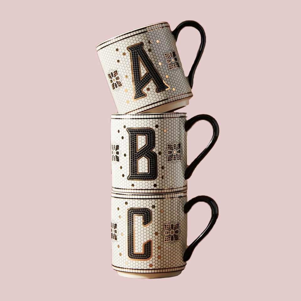 Tiled Margot Monogram Mug