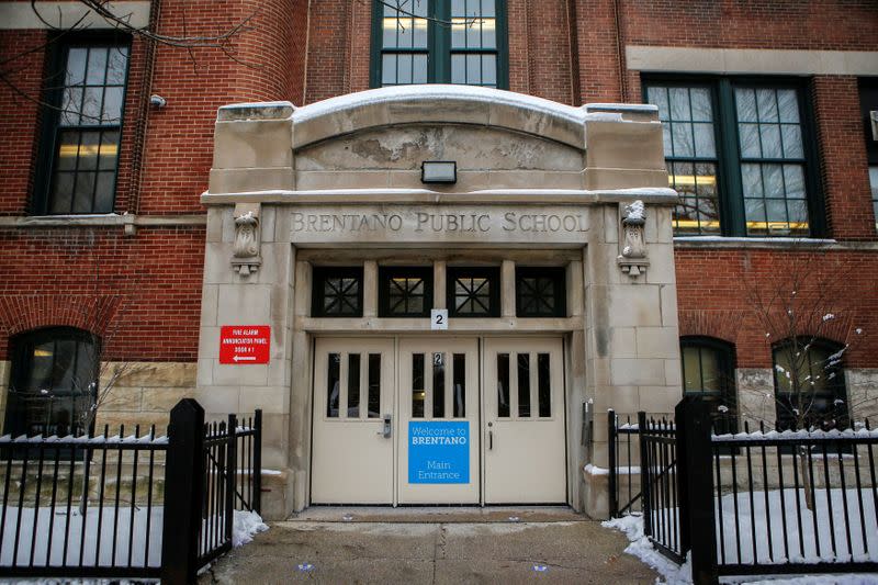 FILE PHOTO: Chicago teachers work remotely due to COVID-19 concerns