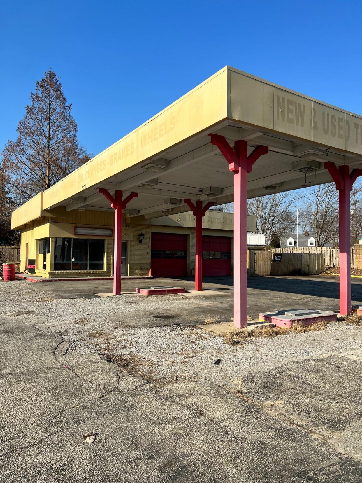 Above the Dirt Garden Shop in Jeffersontown was previously a service station before being renovated into a plant shop.