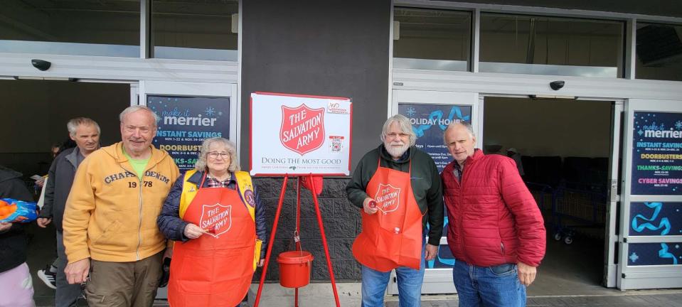 Farragut Lions Jerry Griffin, Claire Crawford, David Crawford and Tom Haws help collect funds for the Salvation Army at Sam’s Club Dec. 19, 2023.