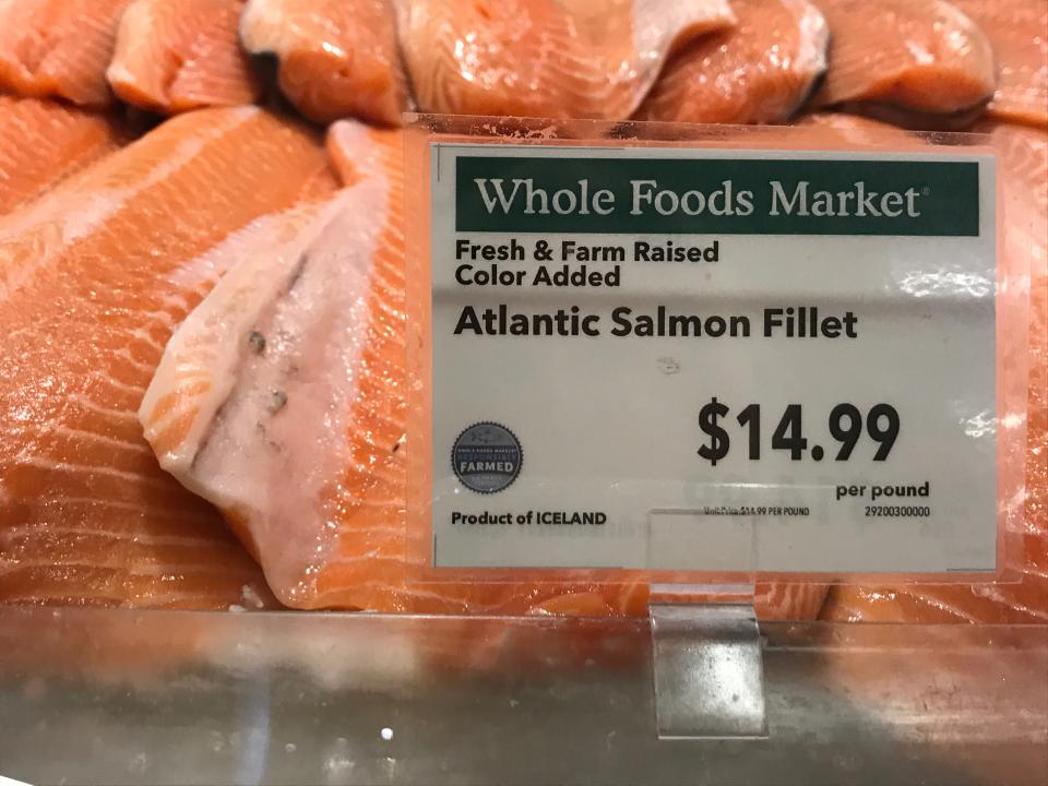 Salmon prices last Friday.