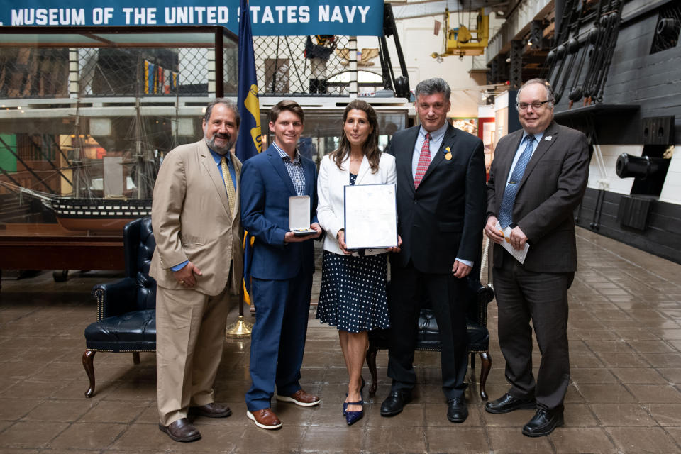 IMAGE: Ocean explorer receives Distinguished Public Service Award (MC2 Abigayle Lutz / U.S. Navy)