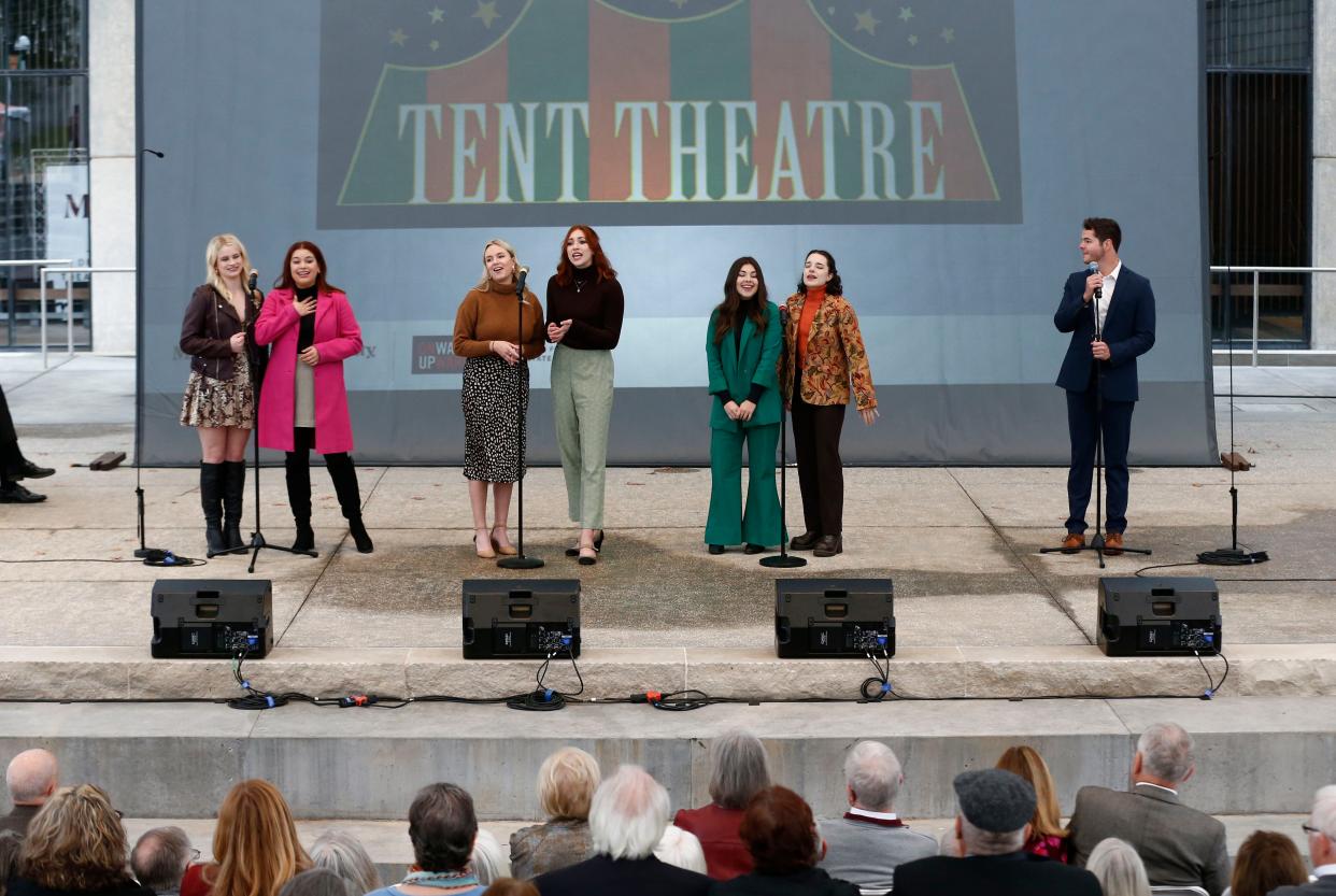 Images from the official opening of the new John Goodman Amphitheatre at Missouri State University on October 30, 2022. 