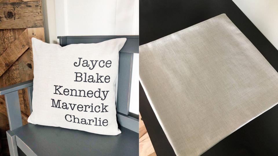 Best Mother&#39;s Day gifts: Personalized Family Names Throw Pillow