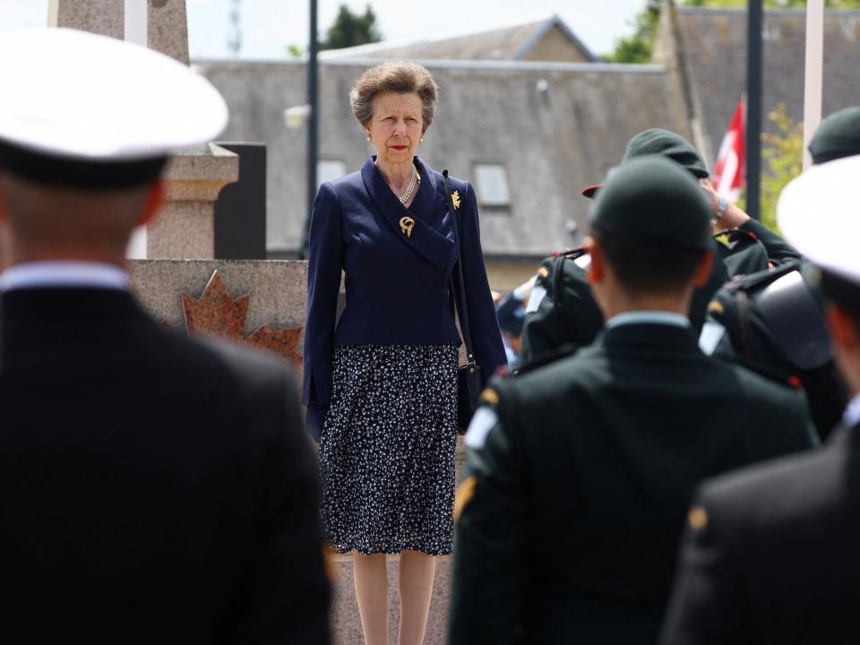 Anne attends a ceremony for unveiling the statue of a Canadian rifleman (Reuters)