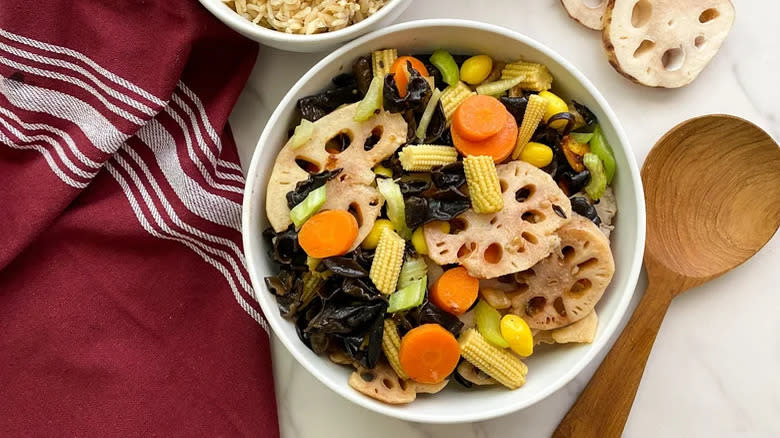 lotus root stir fry