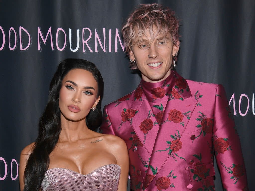 Megan Fox and Machine Gun Kelly attend the World Premiere of 