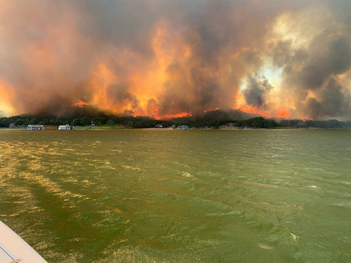 Texas Game Wardens assisted with evacuations during the Palo Pinto County fire on Tuesday.