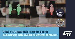 STMicroelectronics' FlightSense Time-of-Flight sensors accurately measure proximity and can assure social distancing and touchless solutions