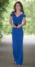 <p>Princess Kate gave the cold shoulder at a SportsAid dinner in a royal blue Roland Mouret gown. <i>(Picture by Eddie Mulholland/WPA-Pool)</i><br></p>