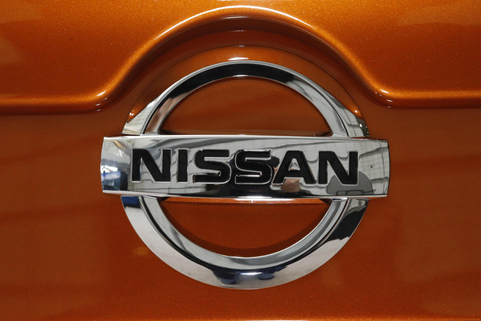 This is the rear of a 2020 Nissan Sentra on display at the 2020 Pittsburgh International Auto Show Thursday, Feb.13, 2020 in Pittsburgh. (AP Photo/Gene J. Puskar)