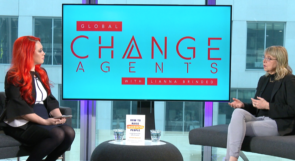 Esther Wojcicki (right) appeared on Global Change Agents with Lianna Brinded. Photo: Yahoo Finance UK