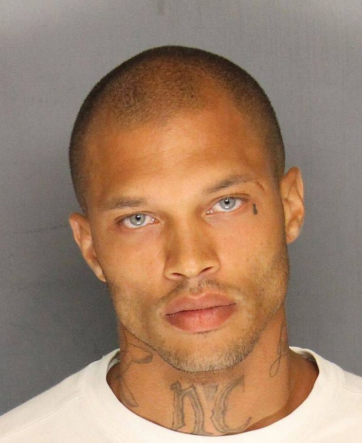 Jeremy Meeks’ infamous mugshot: the face that launched a thousand memes. (Photo: Getty)