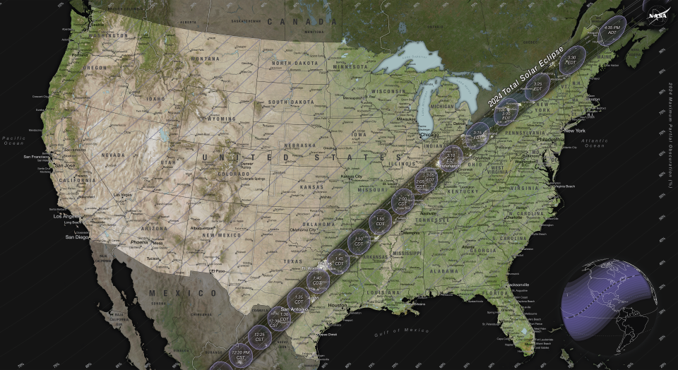 A map showing the path of commonality in the United States